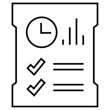 iş raporu simgesi basit illüstrasyon