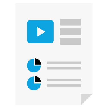 YouTube basit simge vektör illüstrasyonu, video, ortam konsepti  