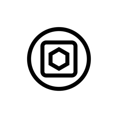 Soyut çokgen geometrik simge, vektör illüstrasyonu 