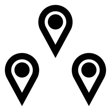 Beyaz arka plan üzerinde konum simgesi