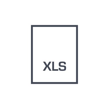 xls dosya simgesi, vektör illüstrasyonu basit tasarım