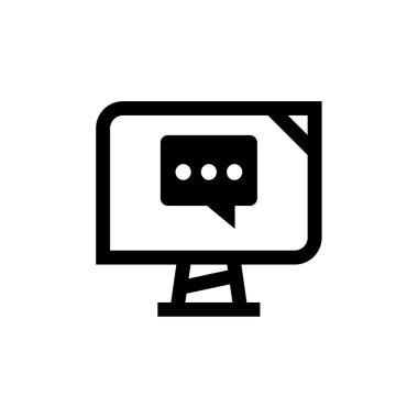 Metin Mesajlaşma simgesi vektör illüstrasyonu