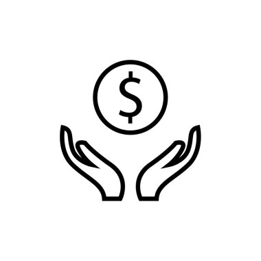 Dolar para simgesi modaya uygun izole edilmiş arkaplan 