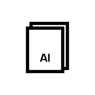 ai dosya simgesi, vektör illüstrasyonu basit tasarım