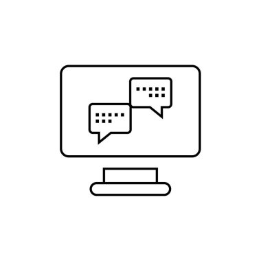 Metin Mesajlaşma simgesi vektör illüstrasyonu