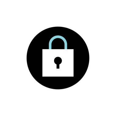 Kilit simgesi, güvenlik vektör işareti        