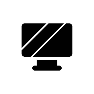 bilgisayar monitörü ikon vektör illüstrasyon tasarımı 