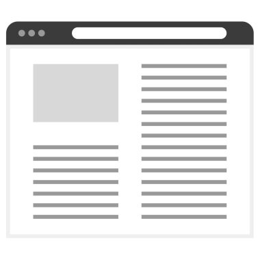 Web sitesi ve uygulama tasarımı için tarayıcı vektör simgesi 