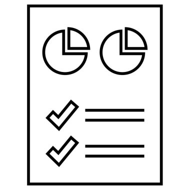 iş raporu simgesi basit illüstrasyon