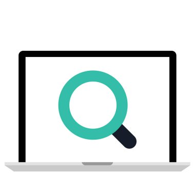 Arama simgesi vektör illüstrasyonu 