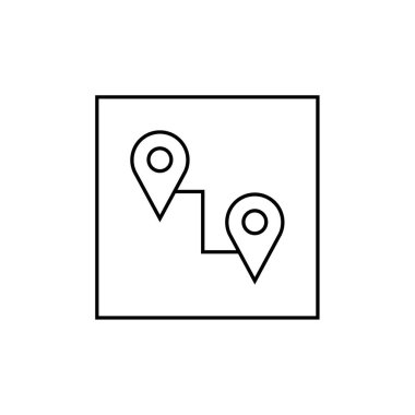 konum simgesi vektörü beyaz arkaplanda izole edildi