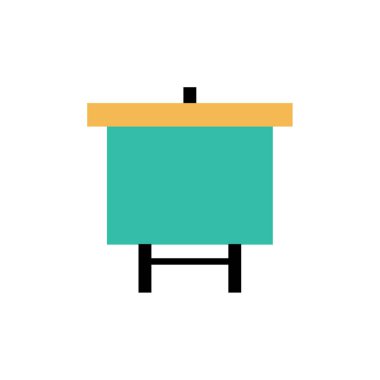 Sunum tahtası simgesi, vektör illüstrasyonu