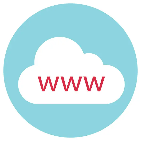 Felhőalapú Számítástechnika Web Ikon — Stock Vector