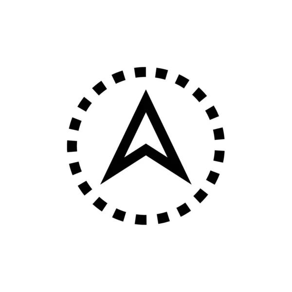 Abstract Geometric Arrow Shape Line Logo Vector Illustration — Stock vektor
