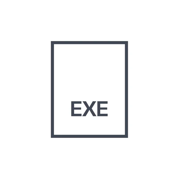 Exeファイルのアイコンベクトル図シンプルなデザイン — ストックベクタ