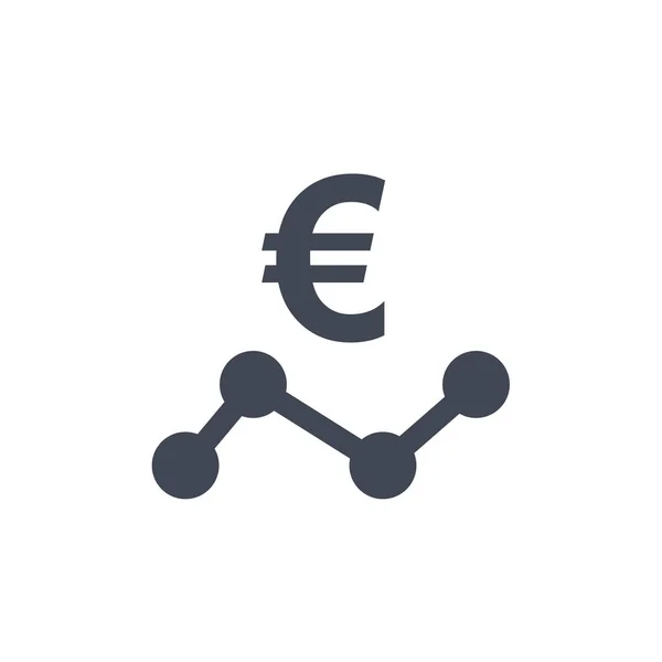 Euro Jel Valuta Ikon Egyszerű Vektor Illusztráció — Stock Vector