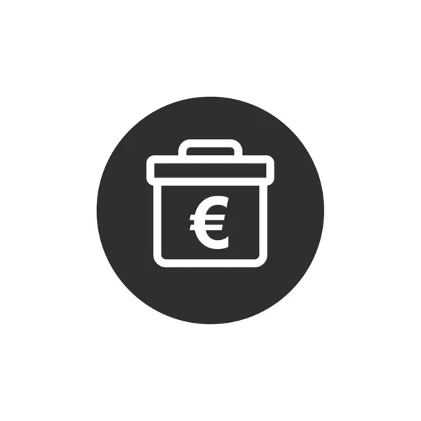 Euro Segno Moneta Icona Semplice Vettoriale Illustrazione — Vettoriale Stock