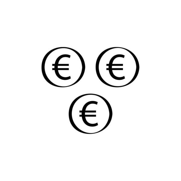 欧元符号图标 矢量图解简单设计 — 图库矢量图片