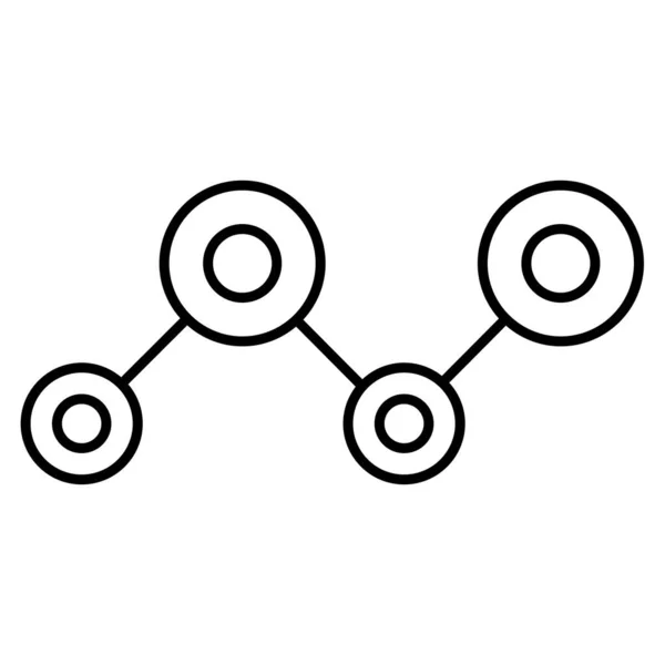 Molekül Symbol Umrisse Molekülvektorsymbol Für Webdesign Isoliert Auf Weißem Hintergrund — Stockvektor