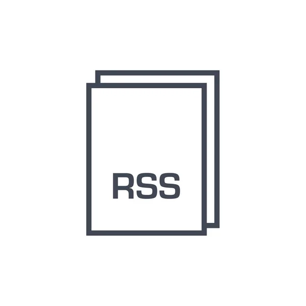 Иконка Файла Rss Векторная Иллюстрация Простой Дизайн — стоковый вектор