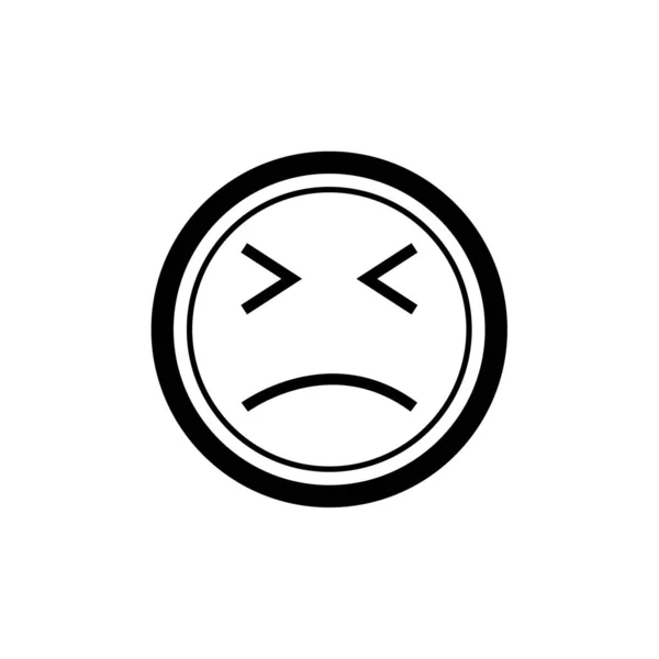 Emoji Ansiktsuttryck Symbol Emoticon Ikon Vektor Illustration — Stock vektor