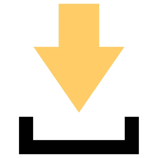 Ikona Šipky Dolů Symbol Stahování Vektorová Ilustrace — Stockový vektor
