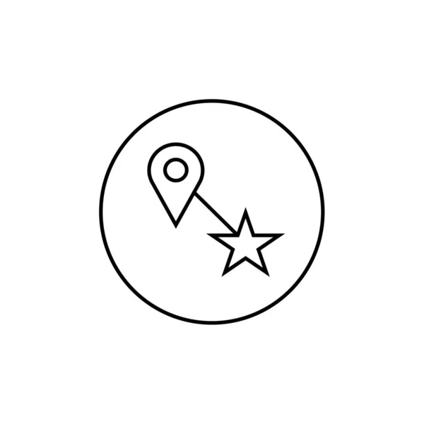 Icona Puntatore Mappa Posizione Simbolo Navigazione Illustrazione Vettoriale — Vettoriale Stock