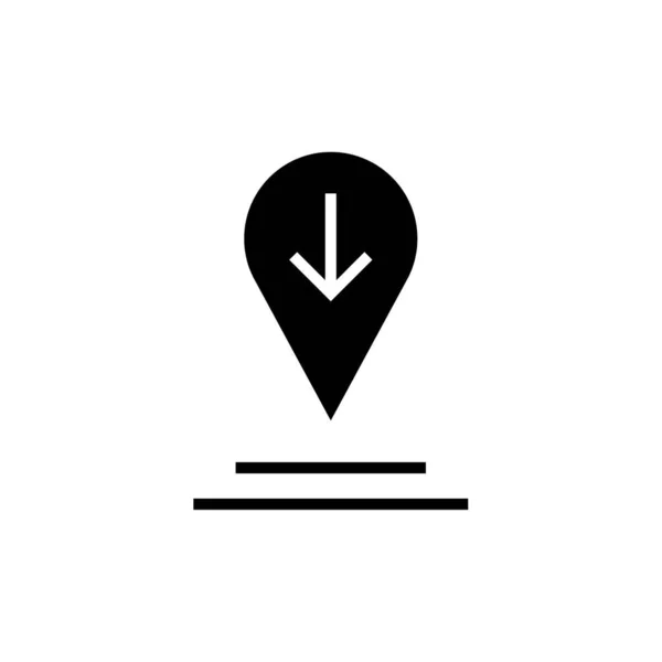 Location Icon Flat Design — Stock Vector