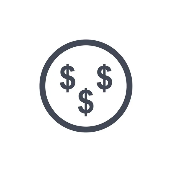 Ikon Vektor Uang Uang Stroke Diedit Uang Linear Simbol Untuk - Stok Vektor