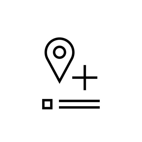 Kartpekaren Ikonen Placeringsmarkeringssymbol Platt Design Vektor Illustration — Stock vektor