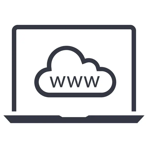 Nuvem Ícone Web Ilustração Simples — Vetor de Stock