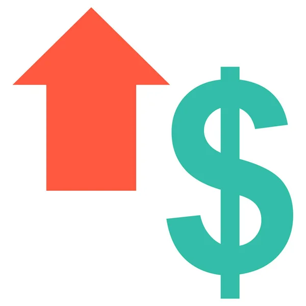 Dollar Flat Glyph Icon — Stock Vector