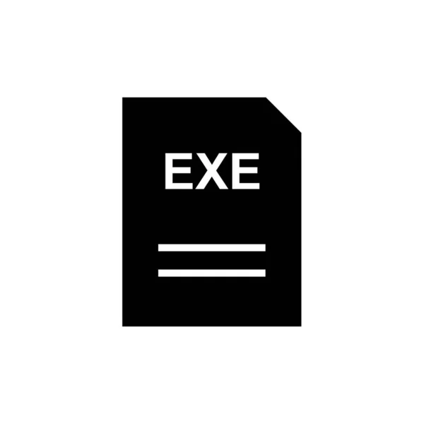 Exe 아이콘 Vector Illustration Simple Design — 스톡 벡터
