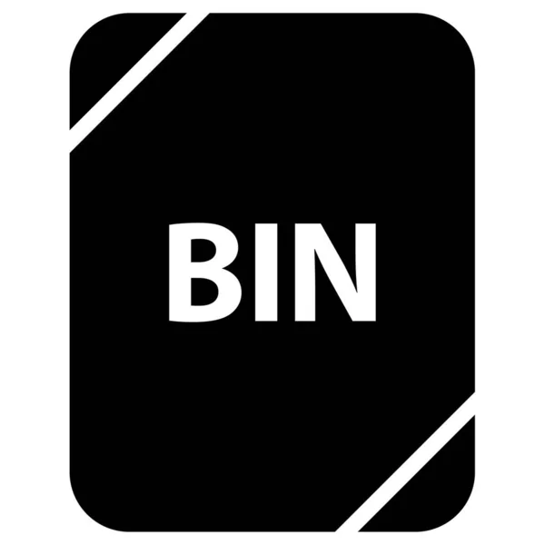 Значок Файла Bin Векторні Ілюстрації Простий Дизайн — стоковий вектор