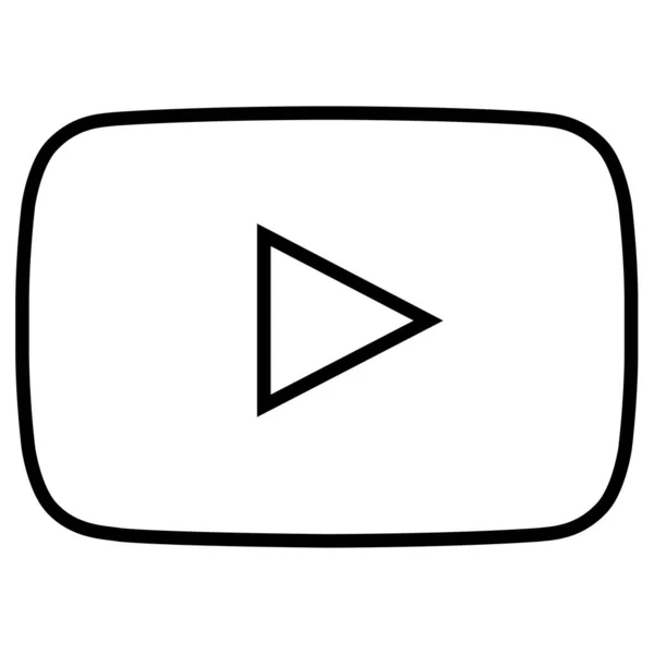 Youtube Egyszerű Ikon Vektor Illusztráció Videó Média Koncepció — Stock Vector