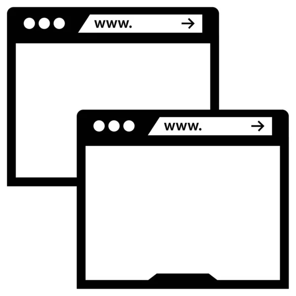 Navegador Icono Página Web — Vector de stock