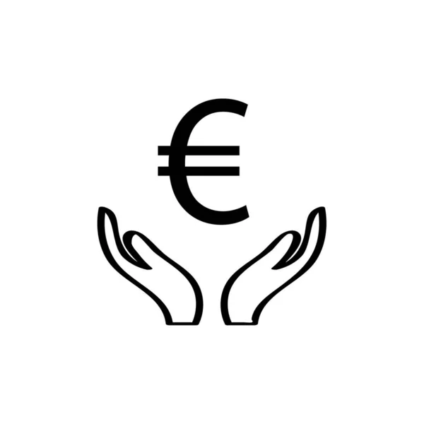 Euro Sign Icon Vector Illustration Simple Design — Stock Vector