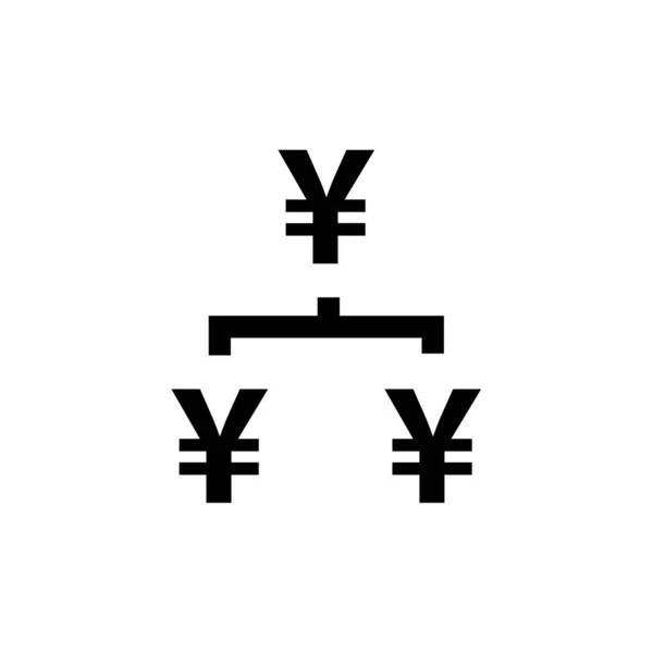 日元图标 白色背景上的孤立向量 平面矢量符号设计 — 图库矢量图片