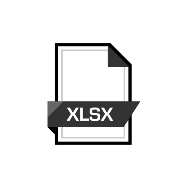 Xlsxファイルのアイコンベクトルイラストシンプルなデザイン — ストックベクタ