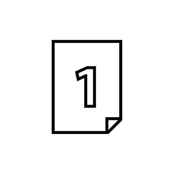 Número Icono Vectorial Diseño Ilustración — Vector de stock