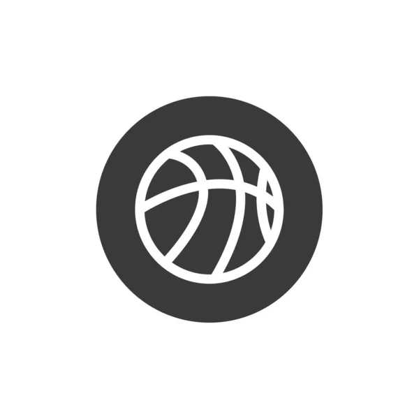 Baloncesto Bola Icono Web Ilustración Simple — Archivo Imágenes Vectoriales