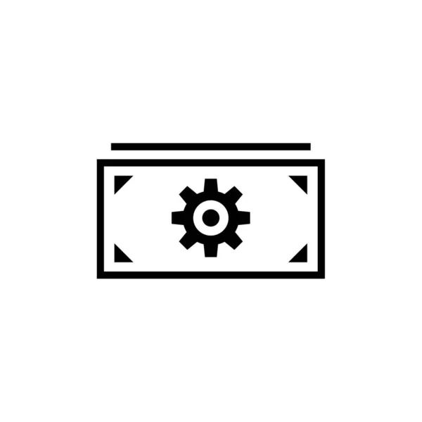 Money Settings Vector Thin Line Icon — Stock Vector