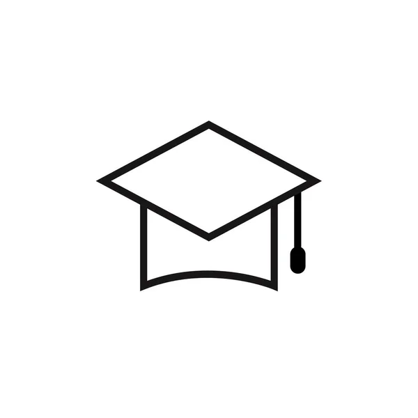 Illustration Vectorielle Icône Chapeau Graduation — Image vectorielle