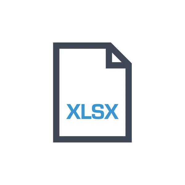 Xlsx Dateisymbol Vektorillustration Einfaches Design — Stockvektor
