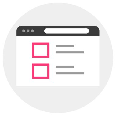 Web tarayıcı simgesi, vektör illüstrasyonu basit tasarım