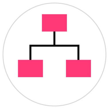 Çevrimiçi strateji işi beyaz arkaplanda büyüyen simge 