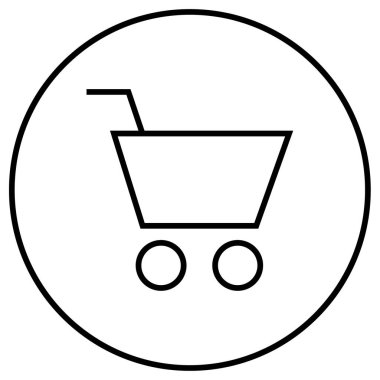 Alışveriş simgesi, vektör illüstrasyonu 