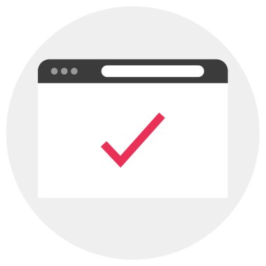 Çevrim içi Tarayıcı. Web simgesi basit illüstrasyon