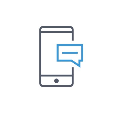 akıllı telefon simgesi basit vektör illüstrasyonu