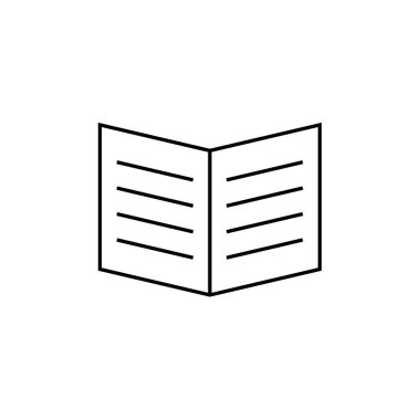 kitap vektörü ince çizgi simgesi 